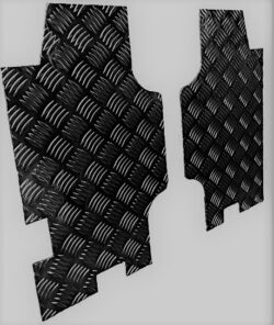 DEFENDER REAR 1/4 PANEL CHEQUER PLATE BLACK