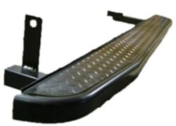 DEFENDER 90 SIDE STEPS BLACK WITH RUBBER TOP