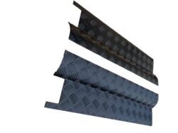 DEFENDER 2ND ROW CHEQUER PLATE  DEEP RADIUS COVERS (BLACK)