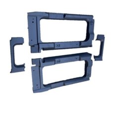 Defender 90 Dark Grey (Lcs Colour) Interior Rear Side Panels With Window Cut Outs