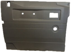 L/H FRONT DOOR CASE LIGHT GREY (LOY) FOR LATE DEFENDERS WITH PUSH BUTTON HANDLE