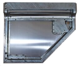 Galvanised Right Hand Early 110 Second Row Split Door Bottom for Land Rover Series No Lock Hole (S) - Image 2