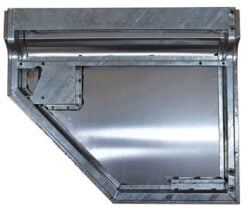 Galvanised Left Hand Early 110 Second Row Split Door Bottom for Land Rover Series No Lock Hole (S) - Image 2