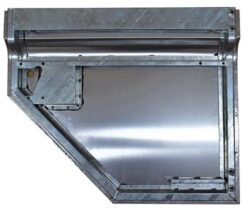 Galvanised Left Hand Early 110 Second Row Split Door Bottom for Land Rover Series Anti Burst with Lock Hole (S) - Image 2