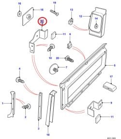 L/H HARDTOP TRIM RETAINER BRACKET - Image 2