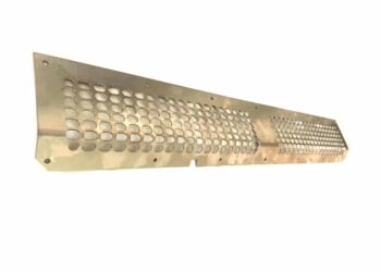 Defender Brushed Stainless Steel Radiator Grille Bottom Plate