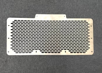 BRUSHED STAINLESS STEEL DEFENDER RADIATOR GRILLE