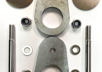 TOWING EYE HEX HEAD BOLT KIT WITH PLATES (577509) (A4-80 STAINLESS)