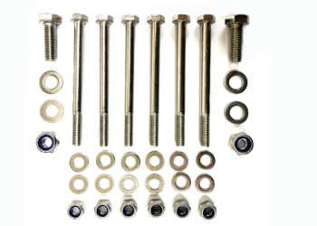 Defender 300TDi Gearbox Crossmember To Chassis A4-80 SS Fixing Kit