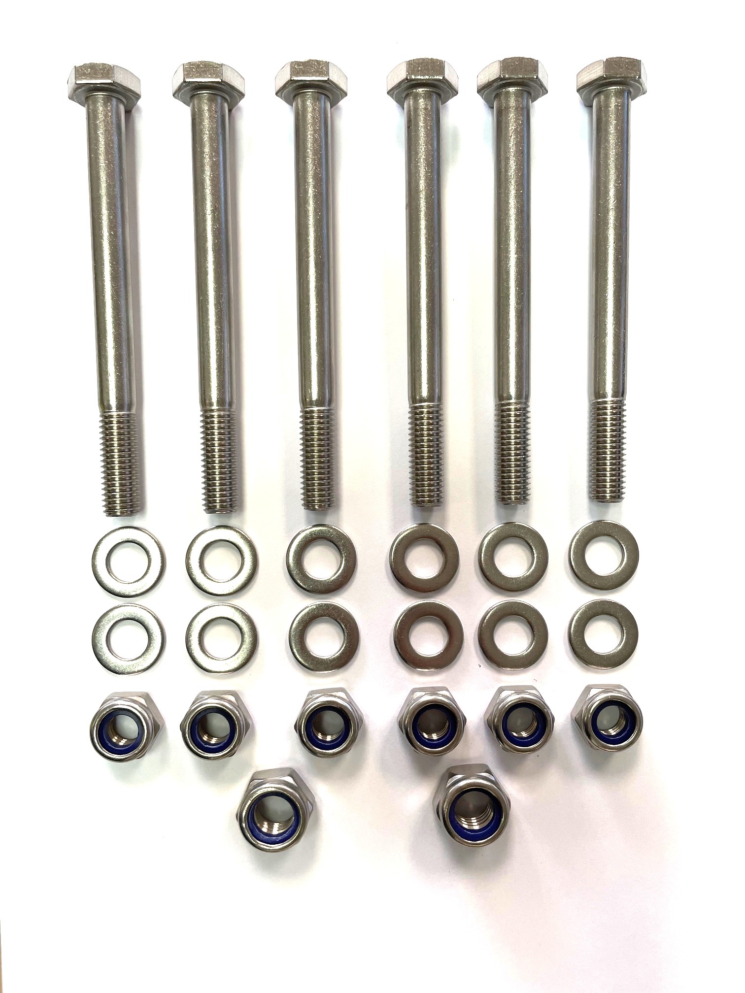 Rear Shock Mount Hex Head Bolt Kit Defender, Discovery 1, RRC (A4-80 Stainless)