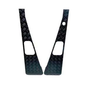 LHD Defender Tdi Wing Top Protectors With Large Air Intake & Aerial Hole Black LR50BLHD