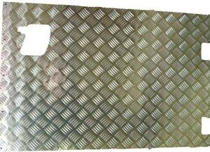 Rear Safari Door Chequer Plate Cover (External)