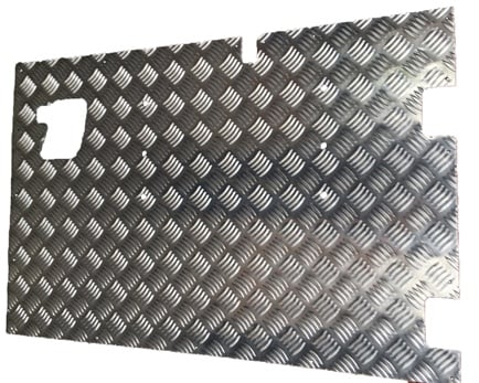 Rear Safari Door External Chequer Plate Cover