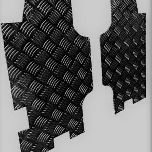 Defender Rear 1/4 Panel Chequer Plate Black