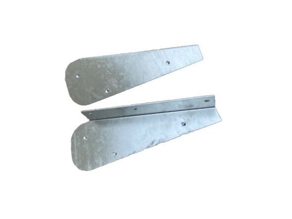 Extended (Wide Wheel) Mudflap Bracket Rear Pair (Galv)
