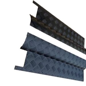 Defender 2Nd Row Chequer Plate Deep Radius Covers (Black)