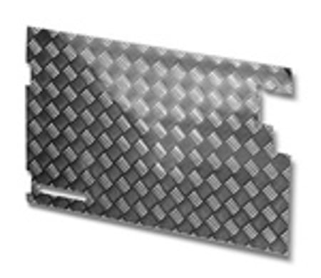 Series 3 / Defender Tread Plate Rear Door Case (Fits LR14 LR509 STC1424) (No Wiper Cut Out)
