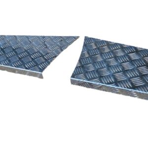 Defender 110" Chequer Plate Rear Wing Corner Protectors