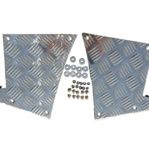 Defender 90" Chequer Plate Rear Wing Corners (C/Sunk & S/S Fittings)