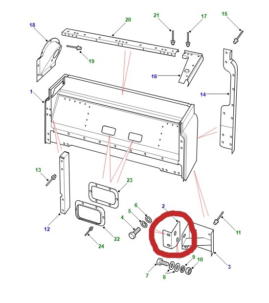L/H Mounting Assembly (Hi Cap) - Image 2