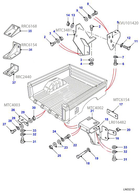 MTC4003Kit - High Capacity Inner Subframe Bracket & Spacer (Set Of 3) - Image 2